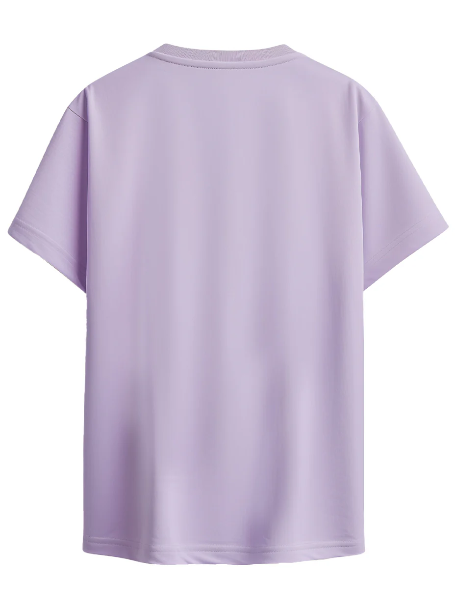 Lavender | Solid Crew Neck Men's T-Shirt - Image 2