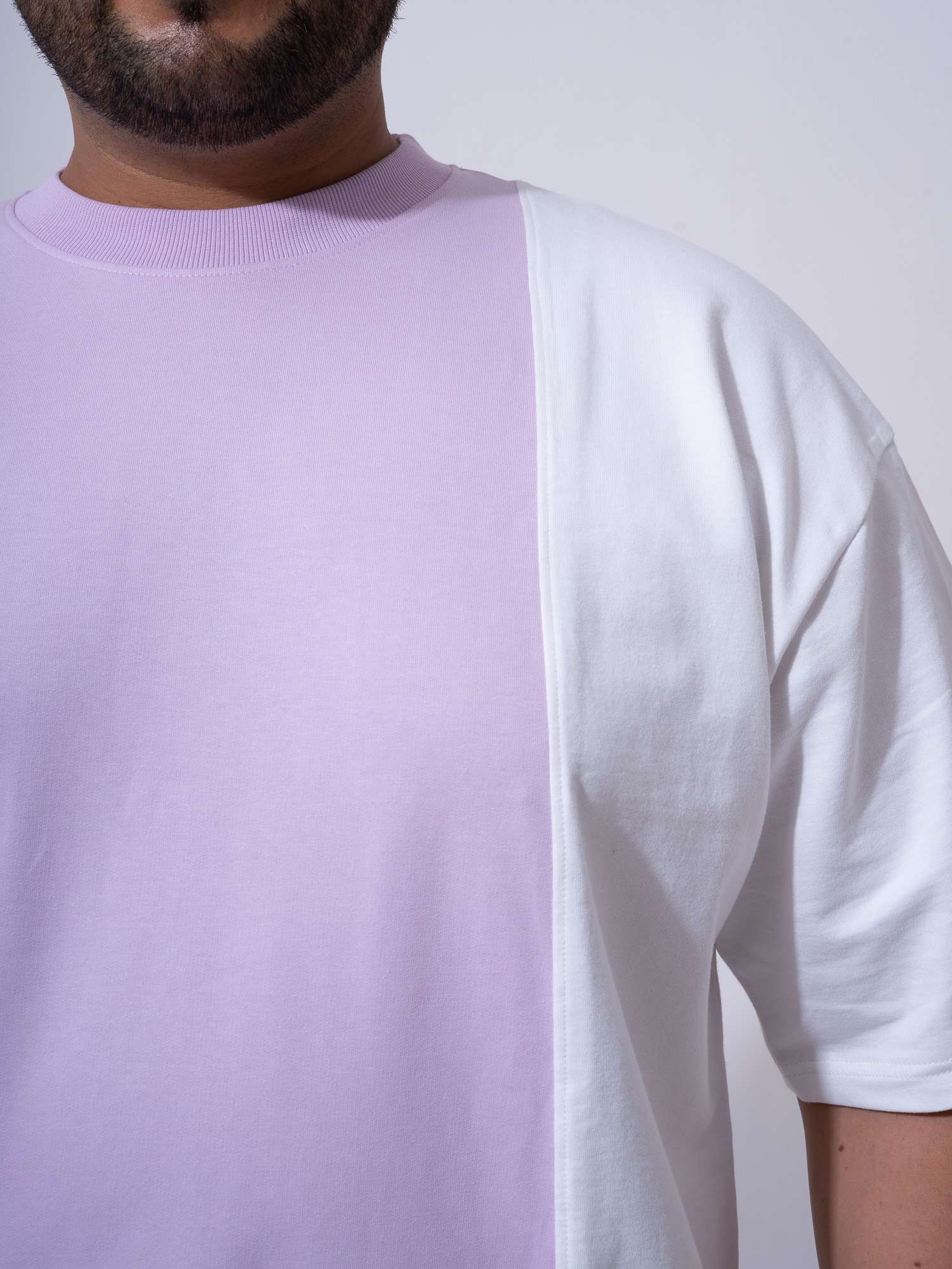 Lilac Colour Block Relax Fit Plus Size Co-ord Set - Image 7