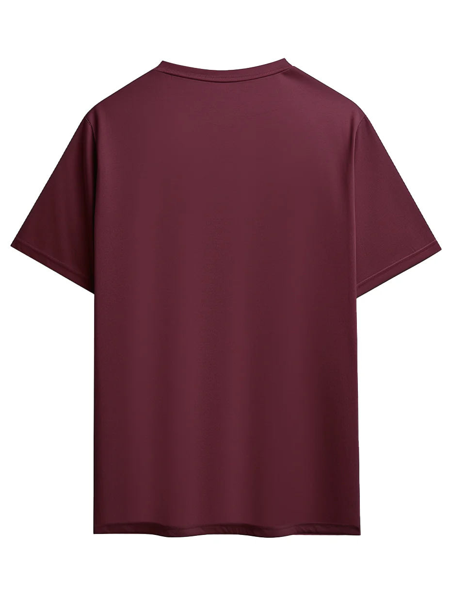 Maroon Solid Men's T-Shirt - Image 2