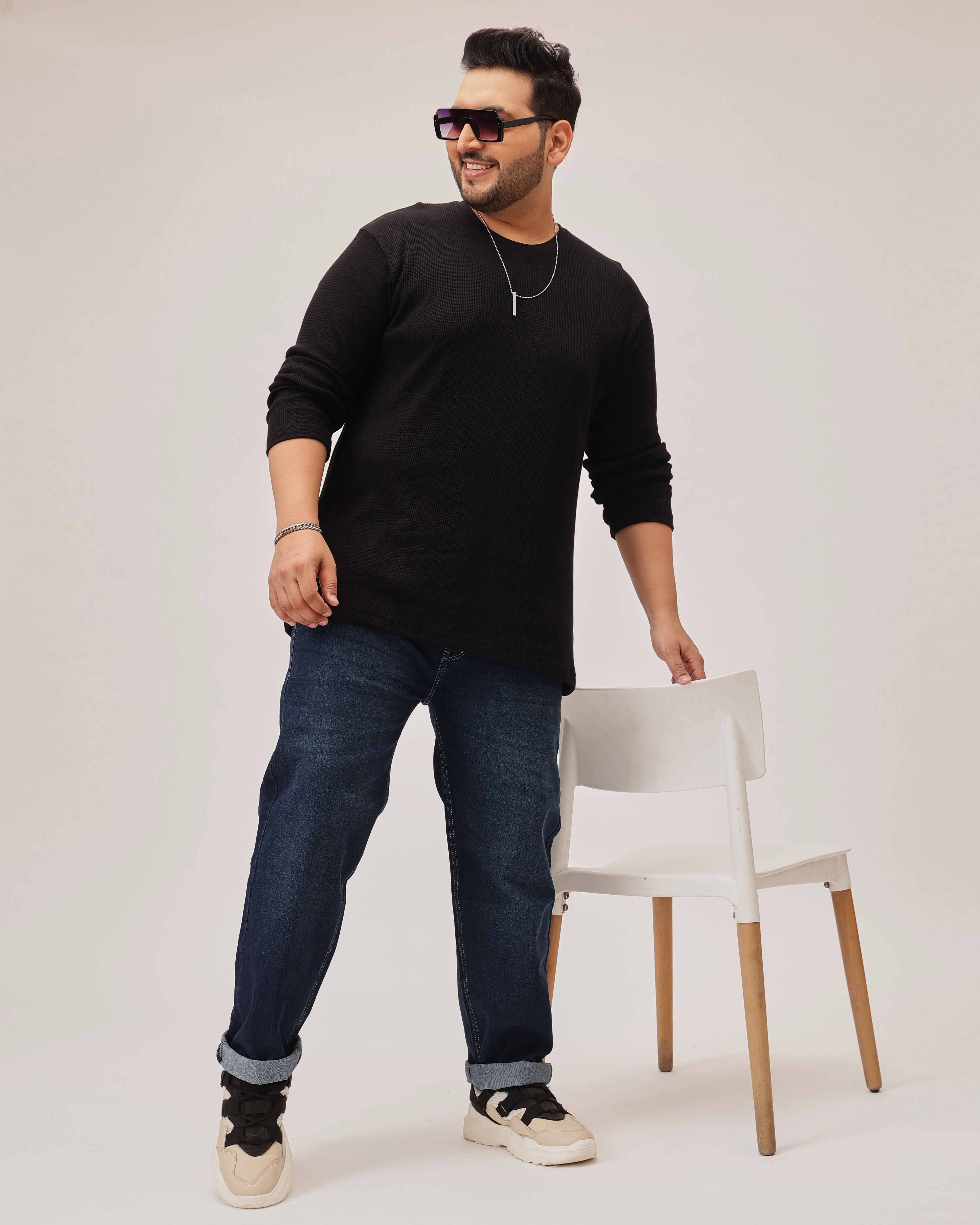 Mid Blue Strectable Cotton Plus Size Jeans - Image 2