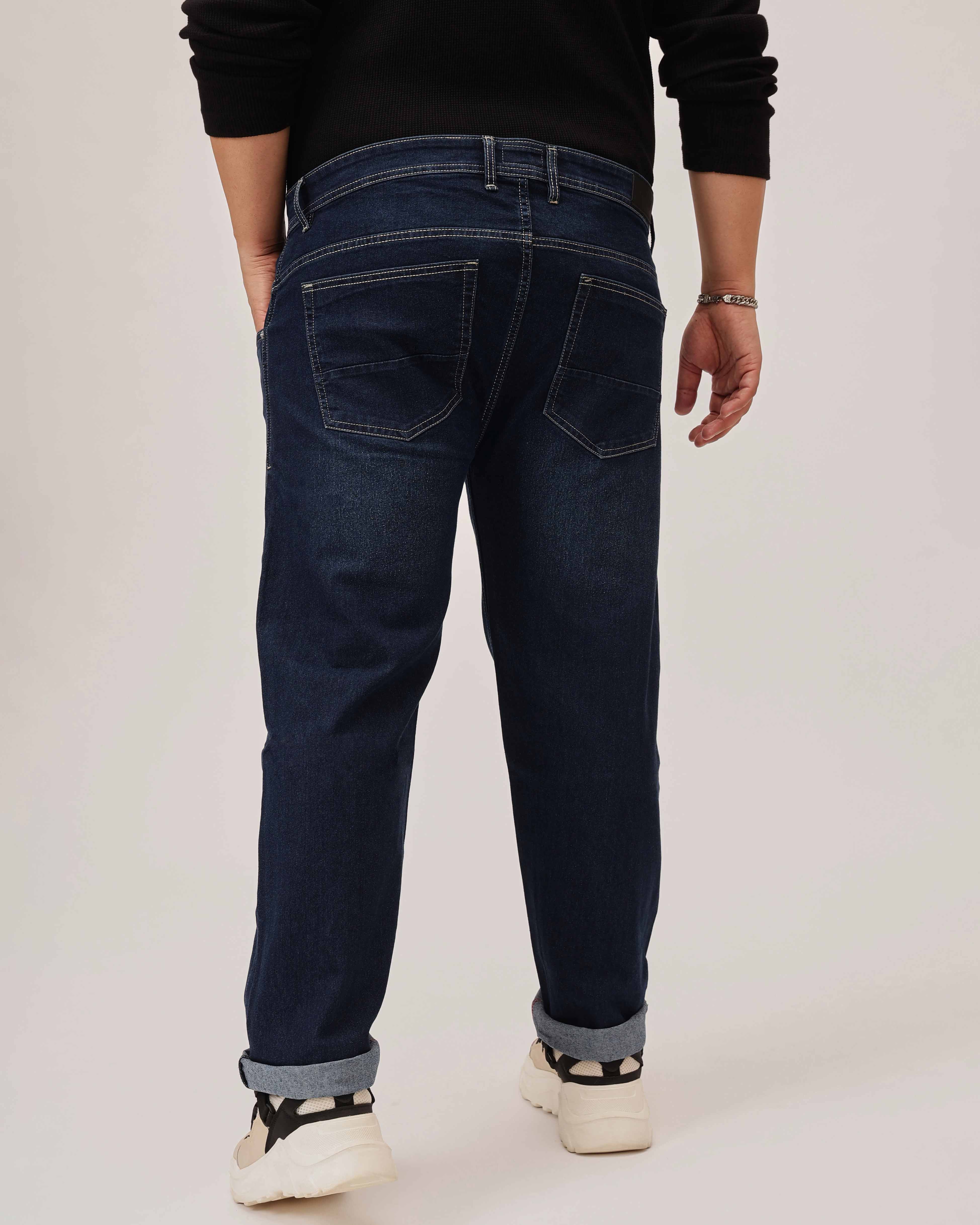 Mid Blue Strectable Cotton Plus Size Jeans - Image 5