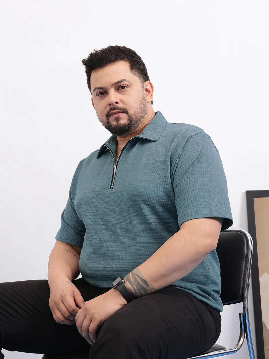 Moon Crush texture Plus size polo - Image 2
