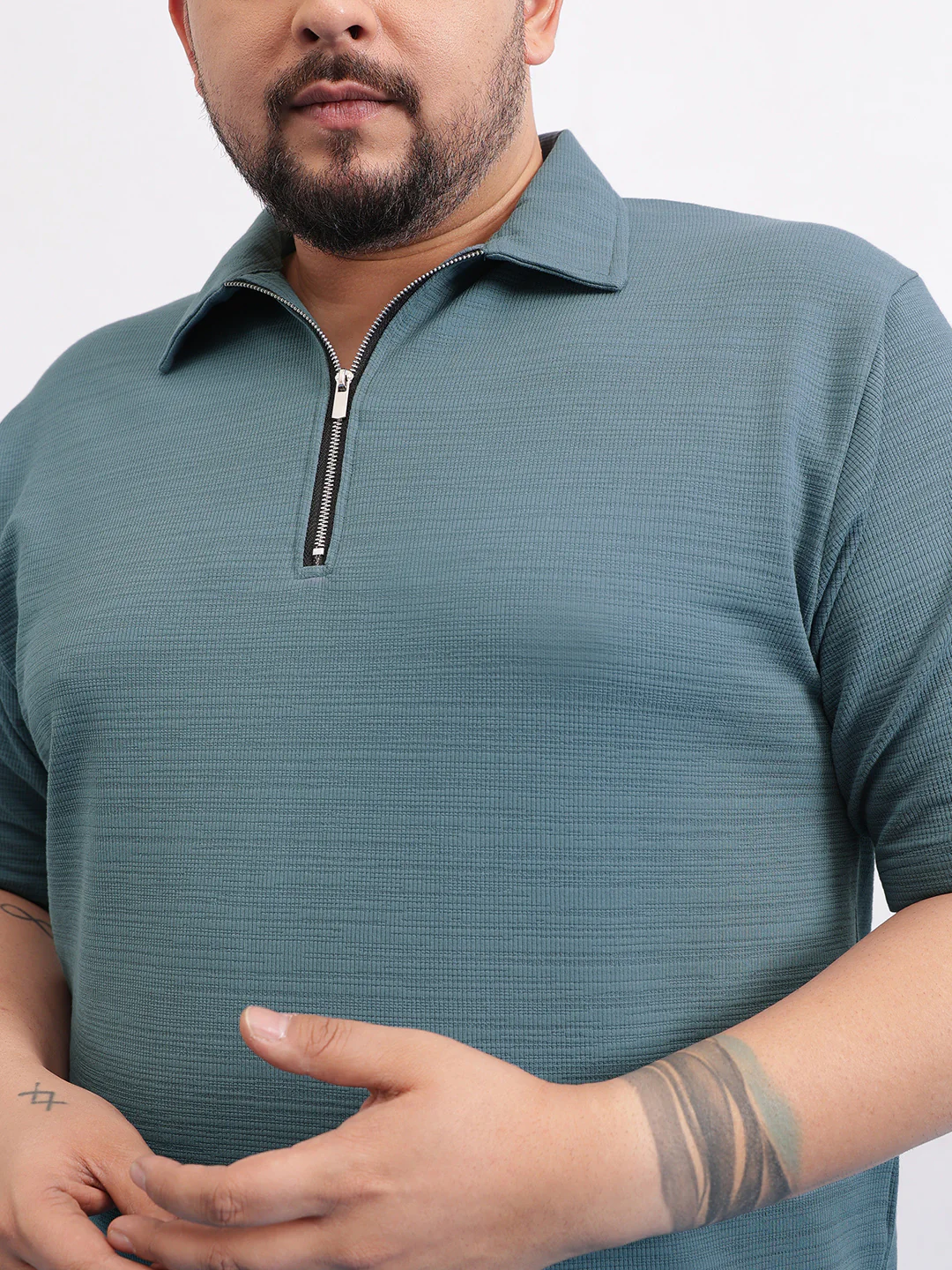 Moon Crush texture Plus size polo - Image 3