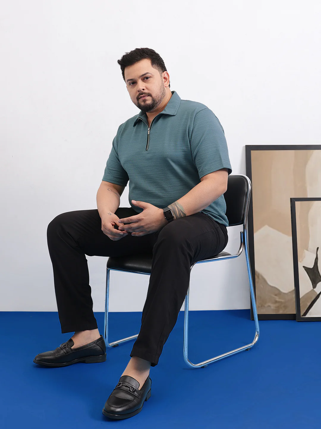 Moon Crush texture Plus size polo - Image 4