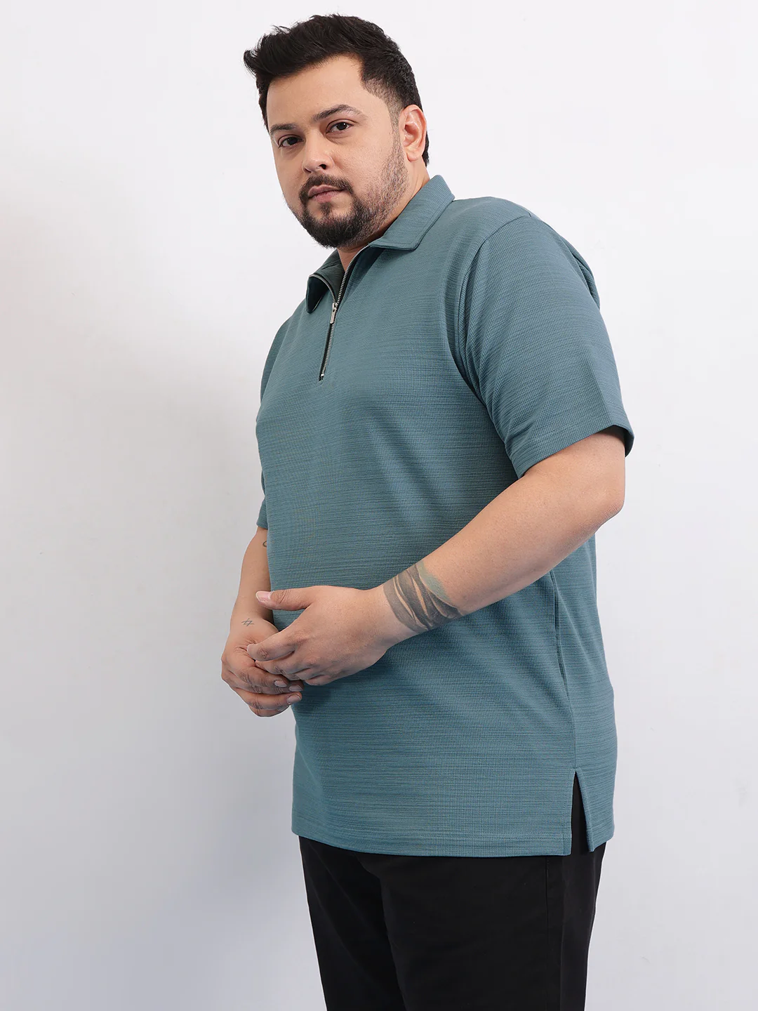 Moon Crush texture Plus size polo - Image 5