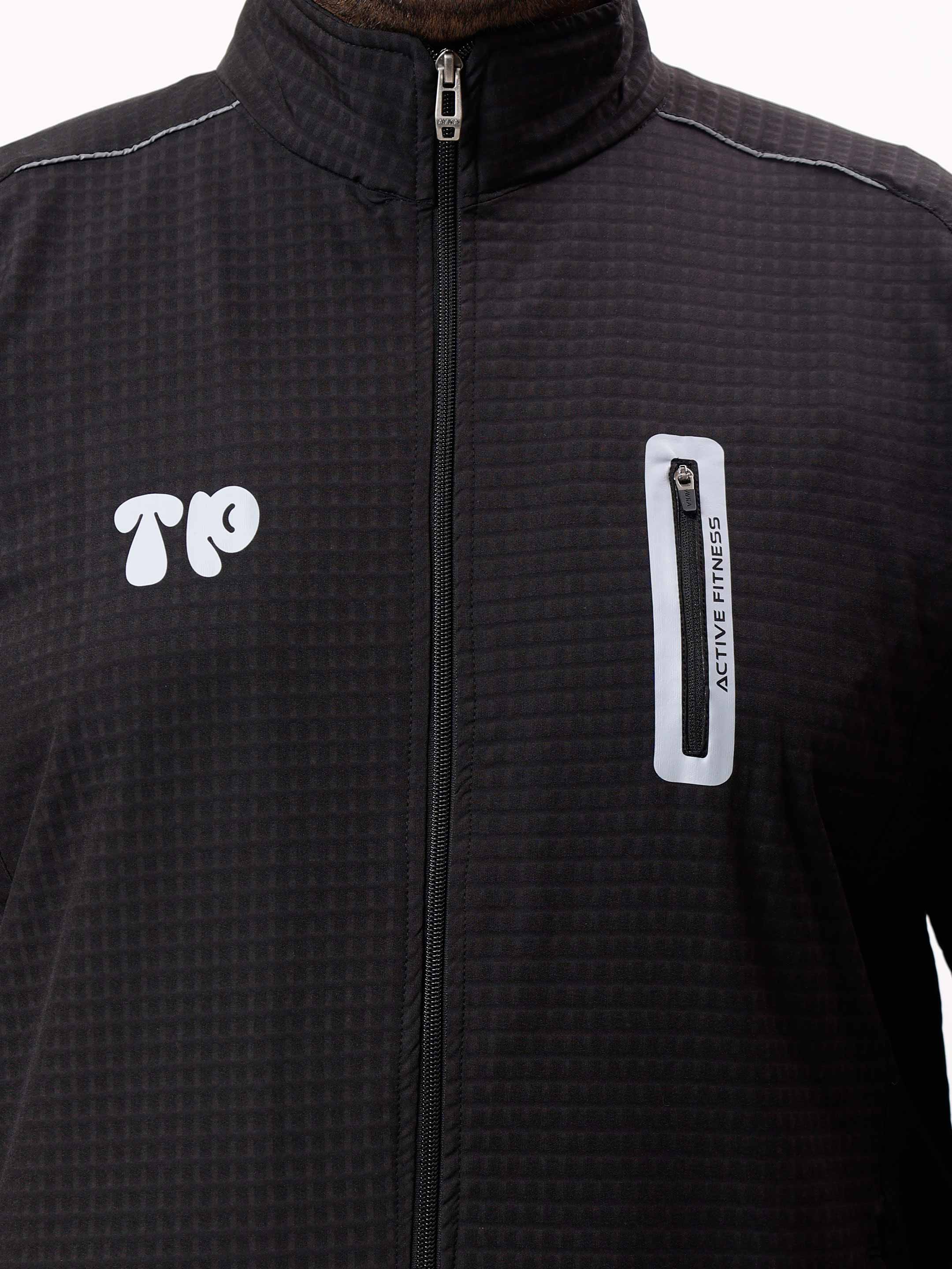 Premium Textured Plus Size Sports Jacket - Image 3