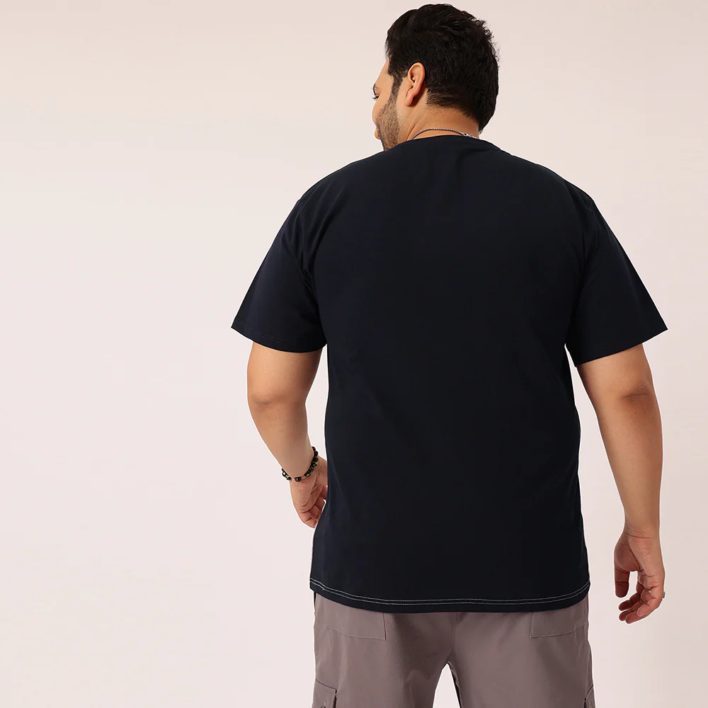 Navy White Grey Color Block T-shirt - Image 4