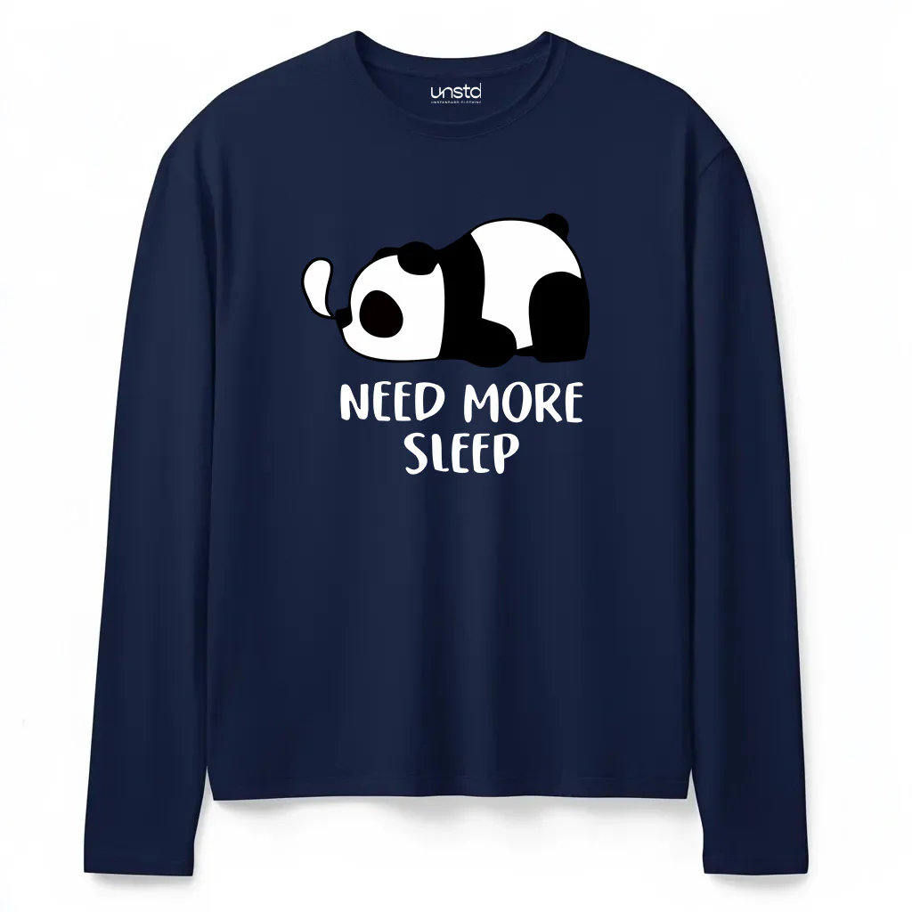 Need More Sleep Plus Size Full Sleeve T-shirt - Image 3