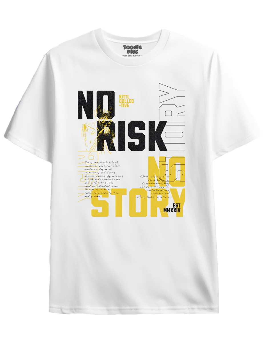 No risk No story Plus Size T-Shirt - Image 3