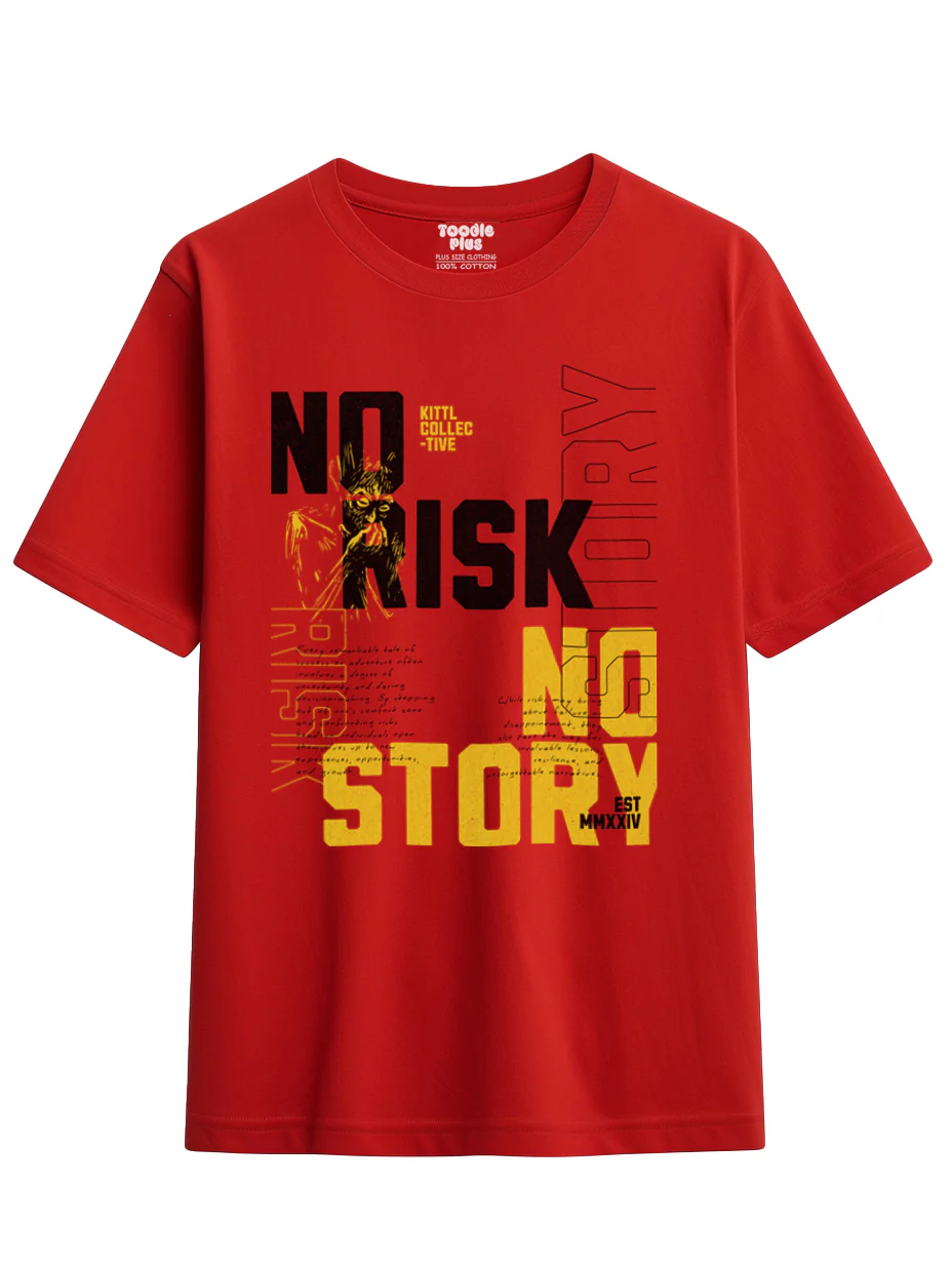 No risk No story Plus Size T-Shirt - Image 4