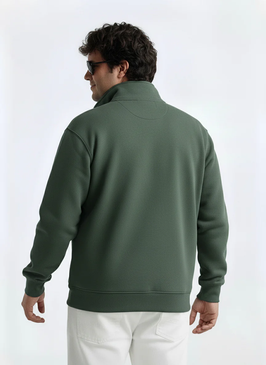NYC Varsity Club Quarter Zip Plus Size Sweatshirt - Image 3