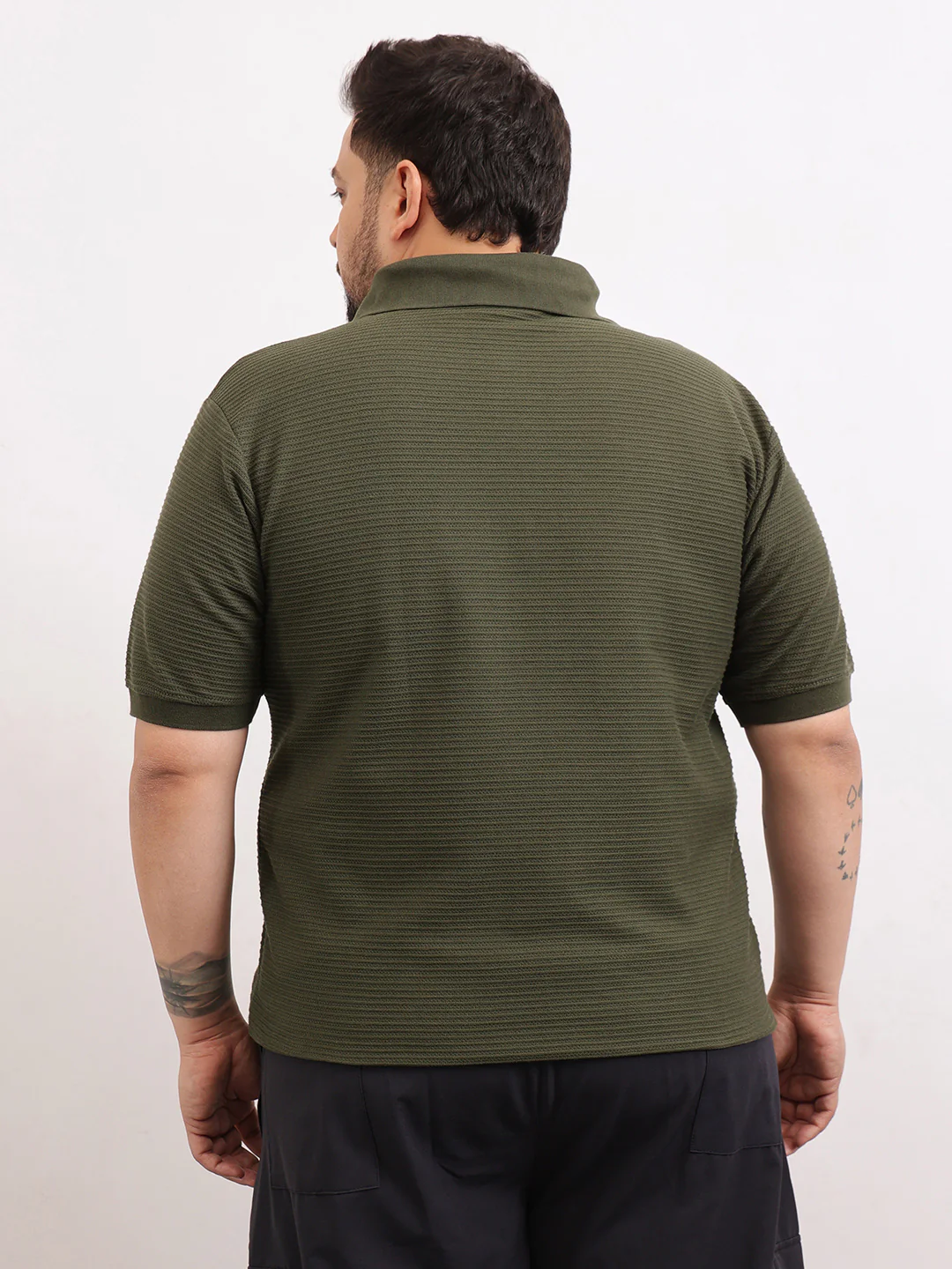 Interlock Zipper Knitted Polo T-shirt - Image 6