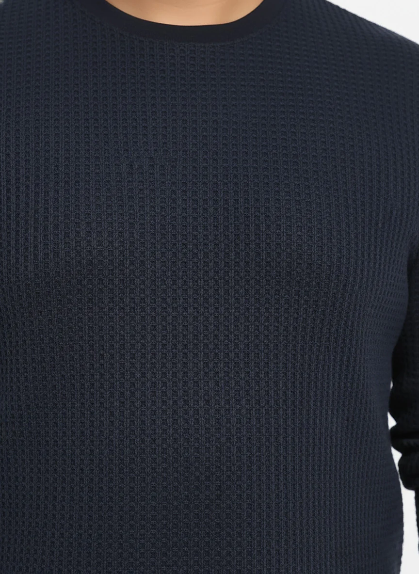 Oswald Knit Plus Size Textured Sweatshirt - Image 3
