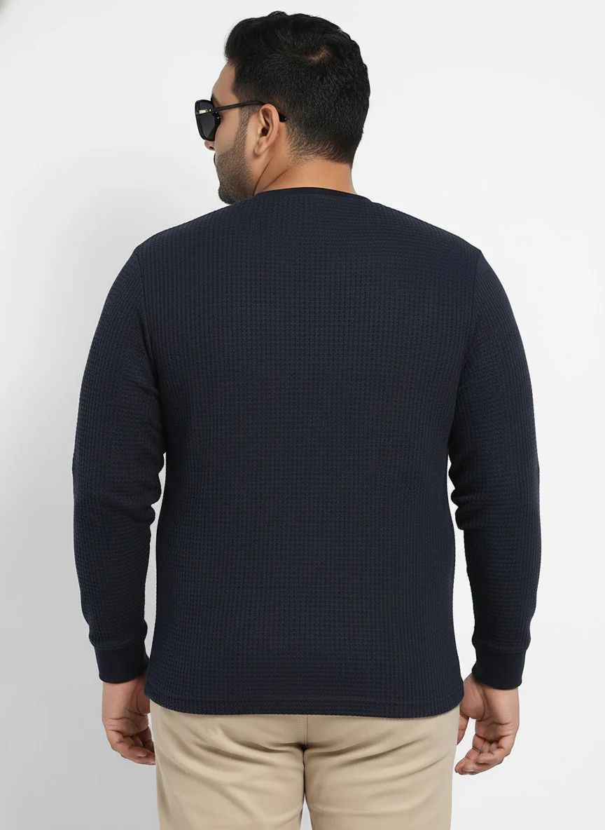 Oswald Knit Plus Size Textured Sweatshirt - Image 4