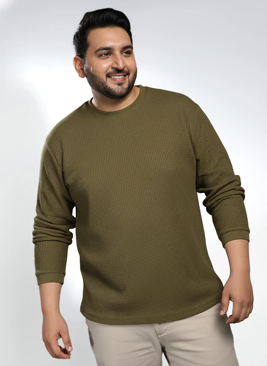 Oswald Knit Plus Size Textured Sweatshirt - Image 6