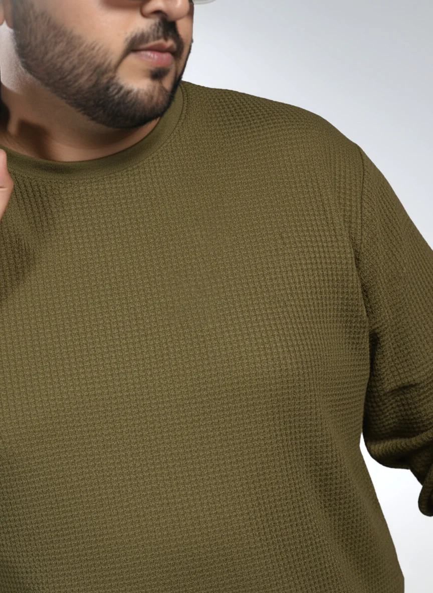 Oswald Knit Plus Size Textured Sweatshirt - Image 7