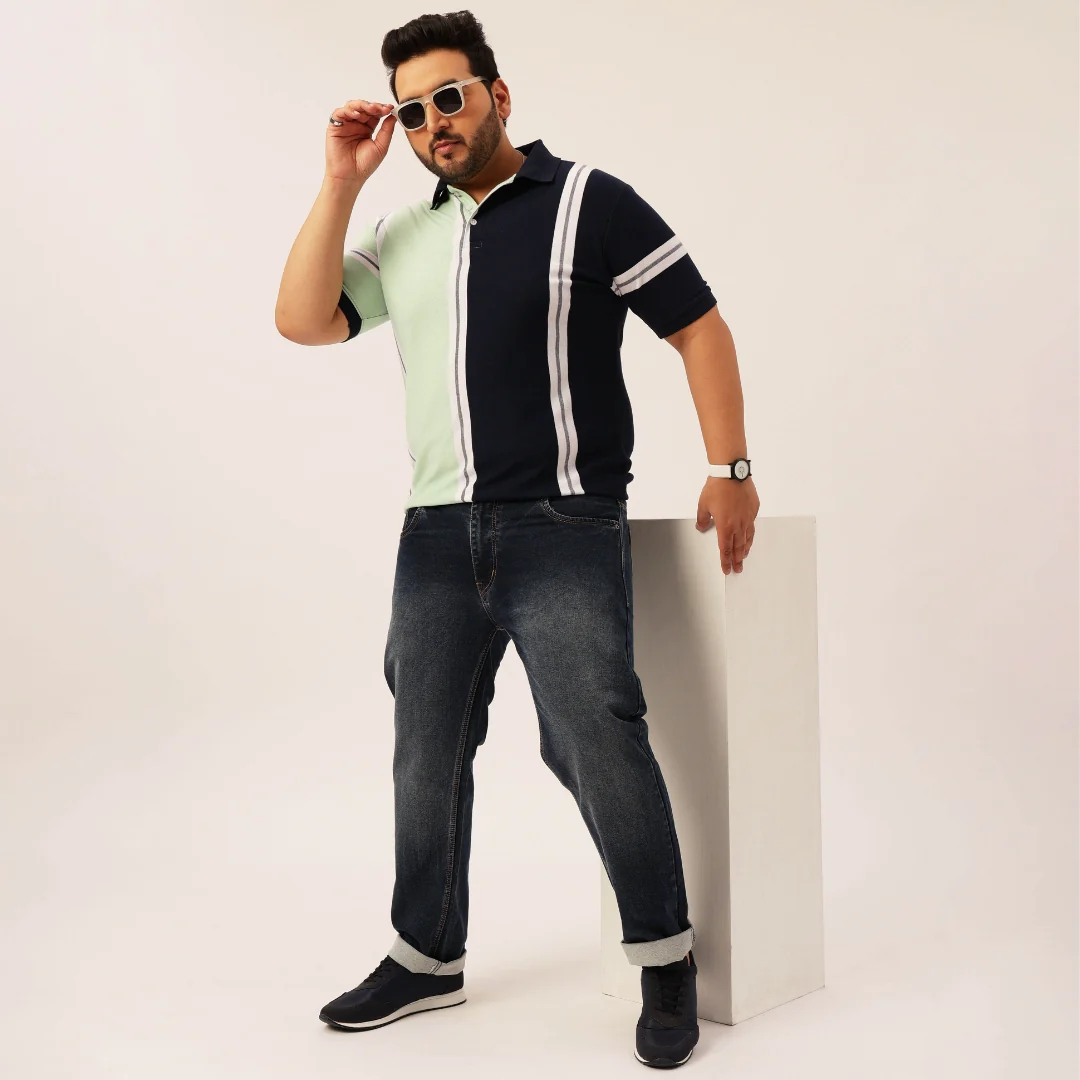 Plus Size Men Ink Blue Comfort Fit Jeans - Image 3