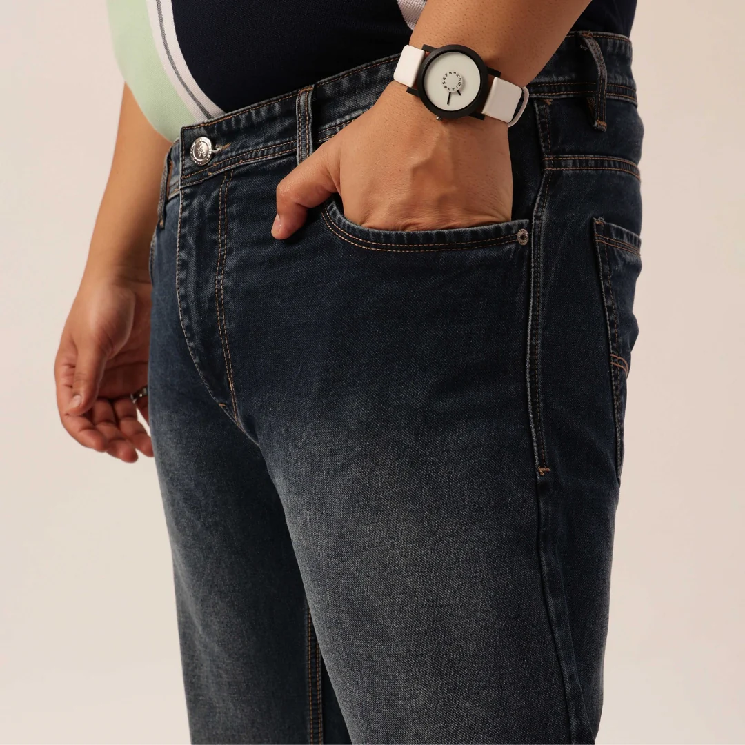 Plus Size Men Ink Blue Comfort Fit Jeans - Image 5