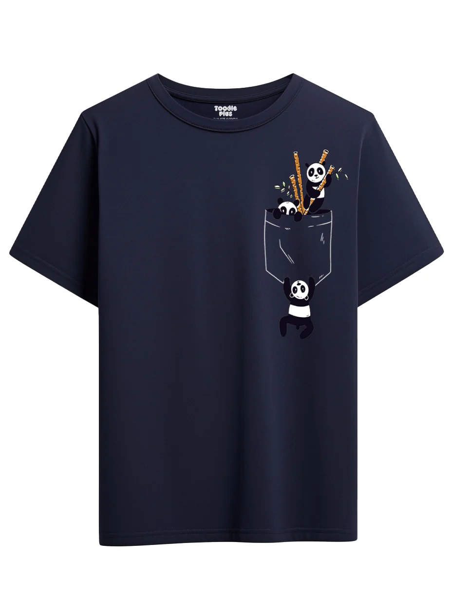 Pocket Pandas Plus Size T-Shirt - Image 3
