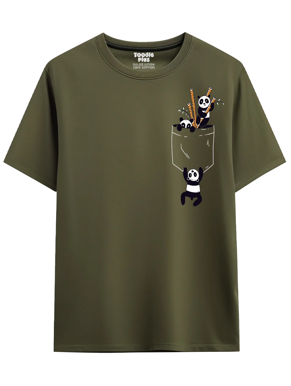 Pocket Pandas Plus Size T-Shirt - Image 4