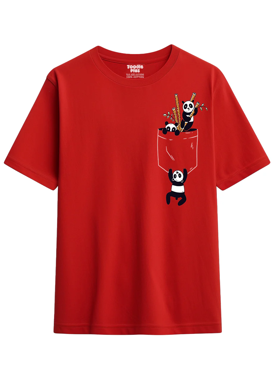 Pocket Pandas Plus Size T-Shirt - Image 5
