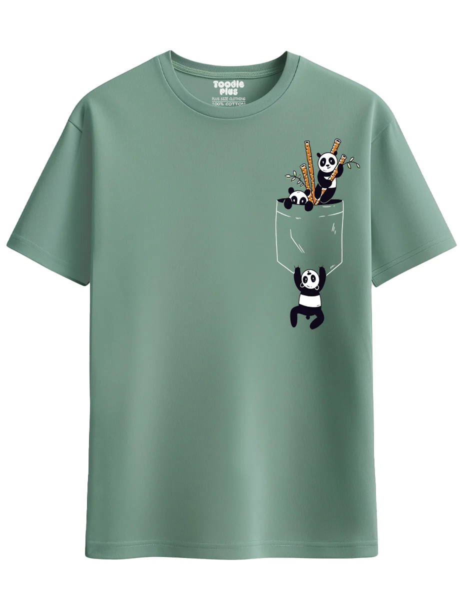 Pocket Pandas Plus Size T-Shirt - Image 9