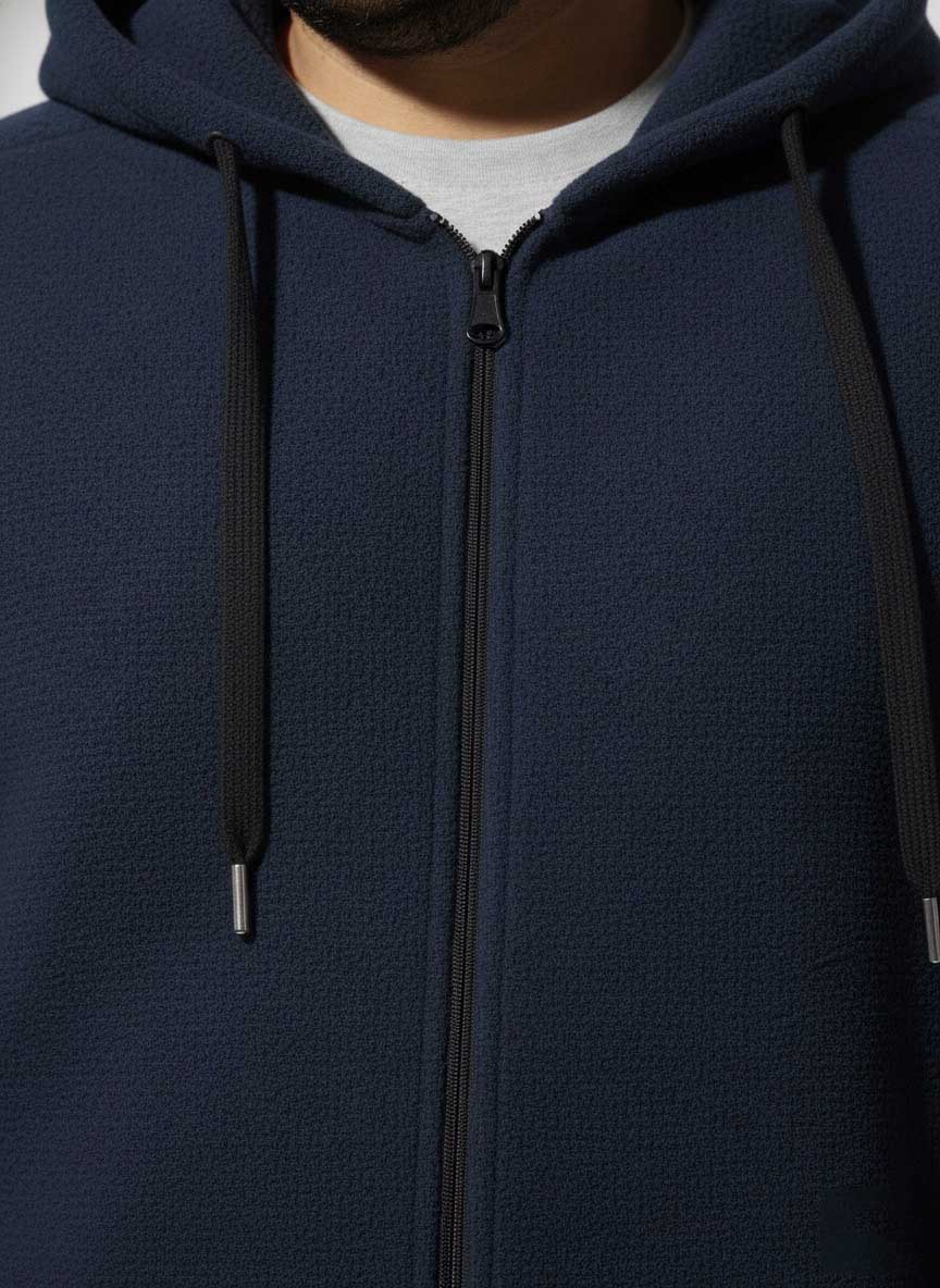 Polar Fleece Heavy Weight Plus size Zipper hoodie - Image 3