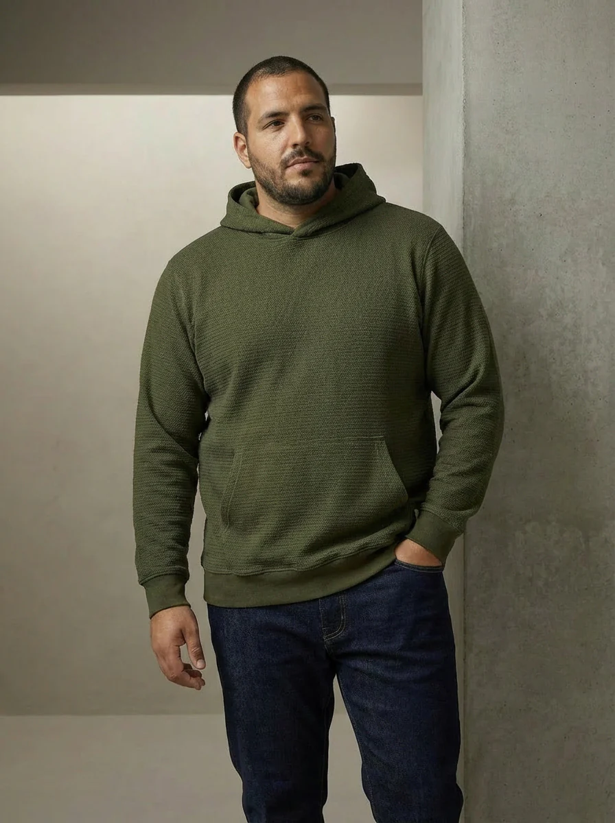Premium Interlock Textured Hoodie - Image 4