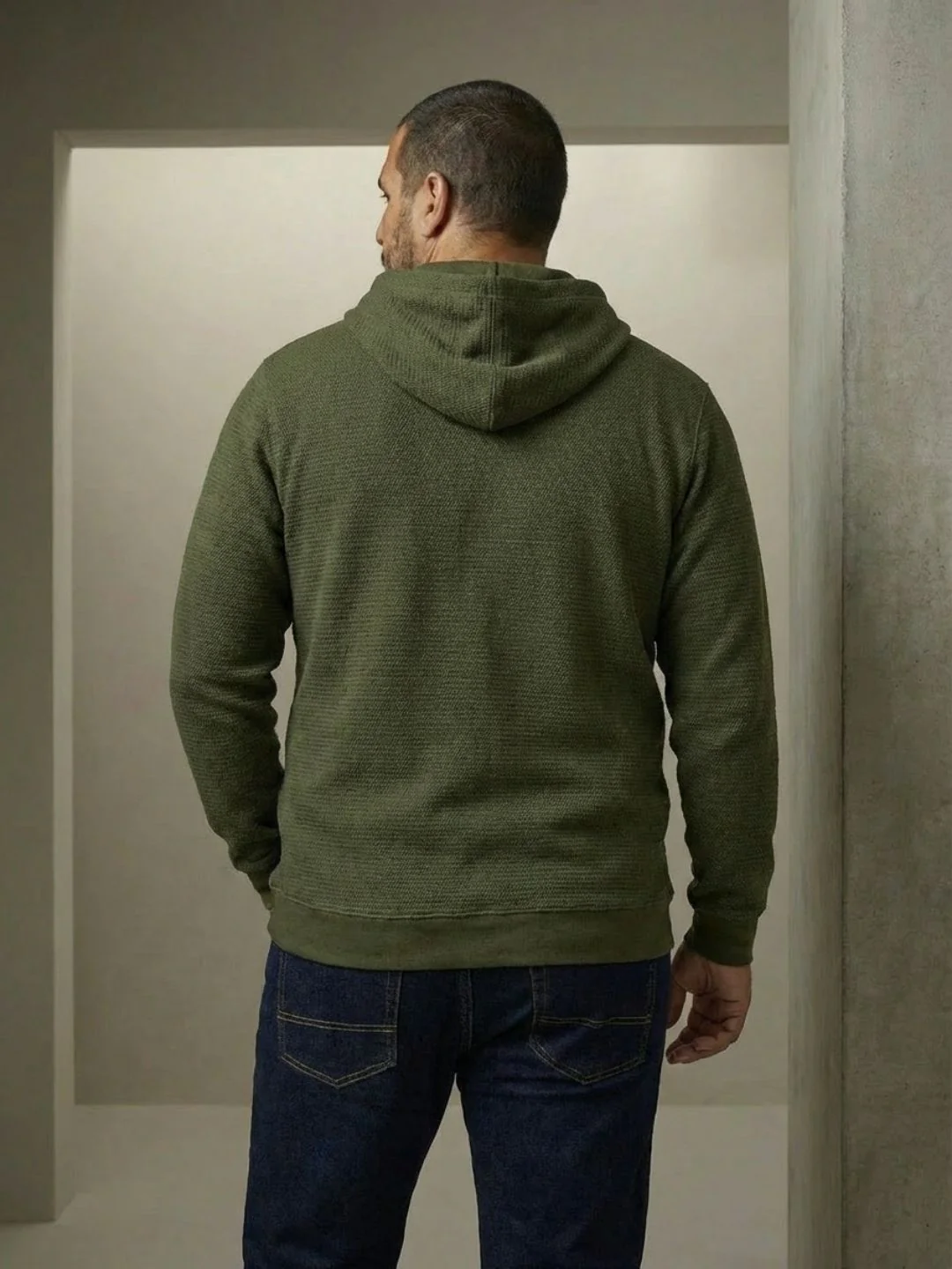 Premium Interlock Textured Hoodie - Image 5