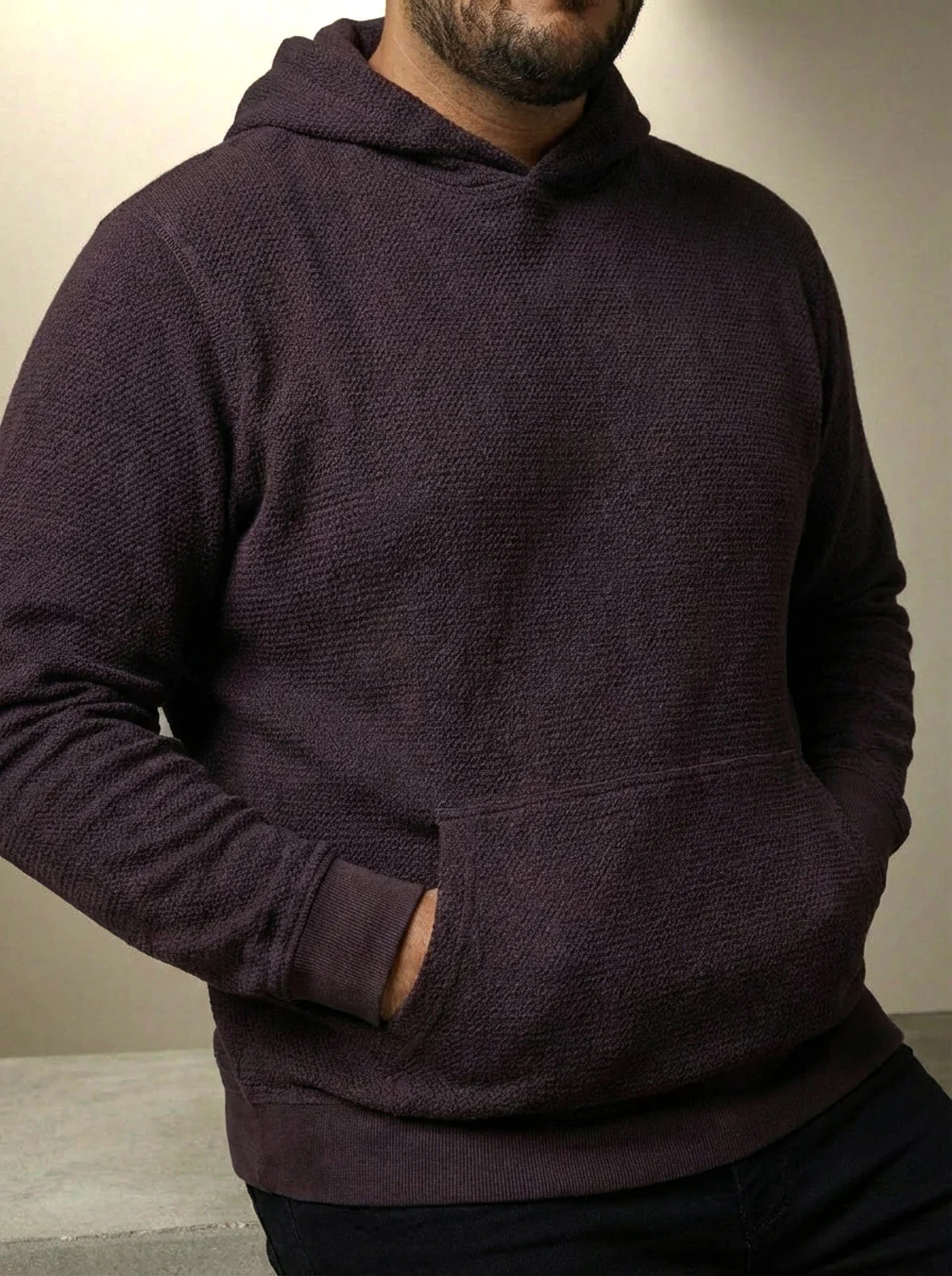 Premium Knitted Textured Hoodie - Image 7