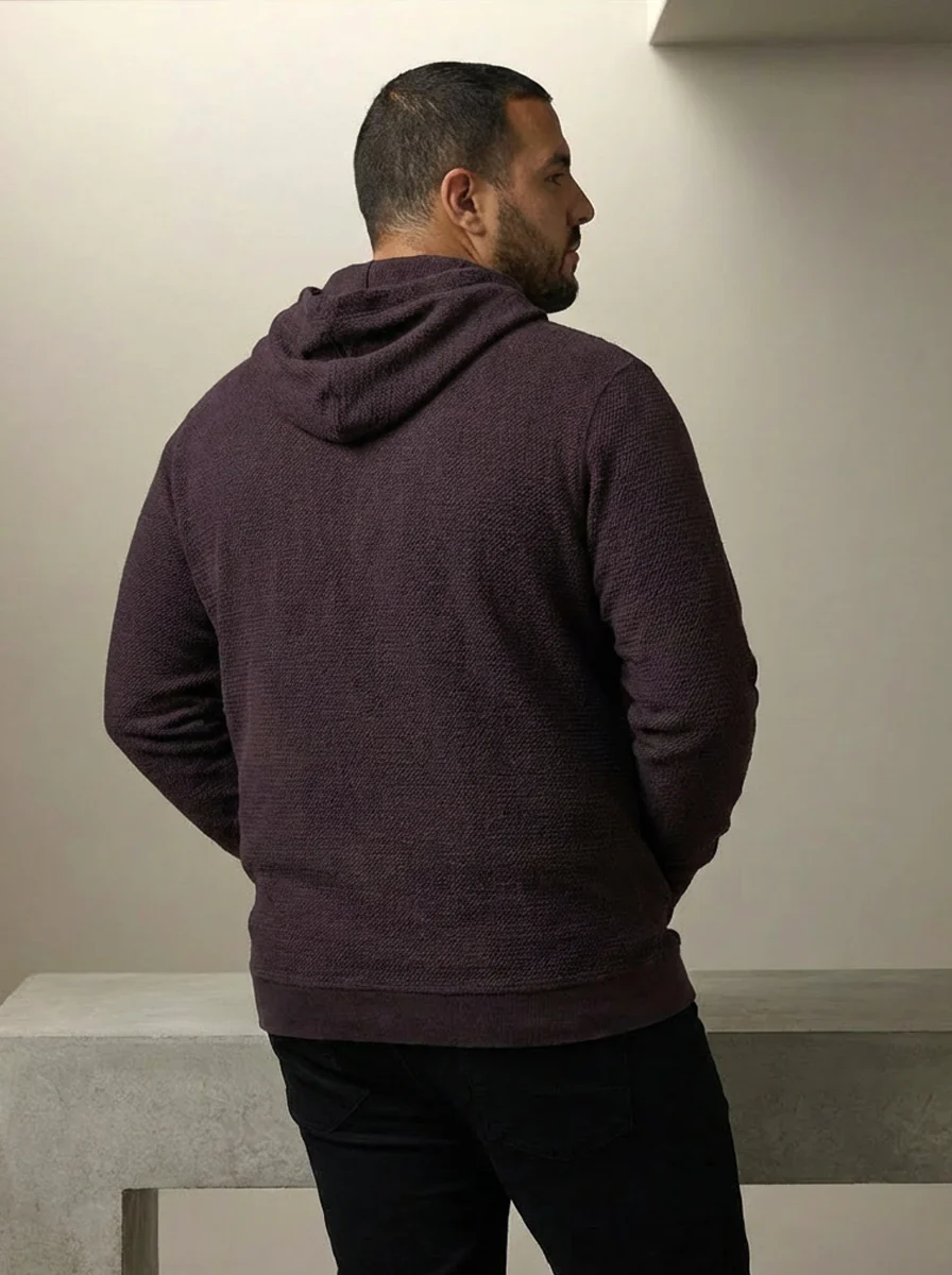 Premium Knitted Textured Hoodie - Image 9