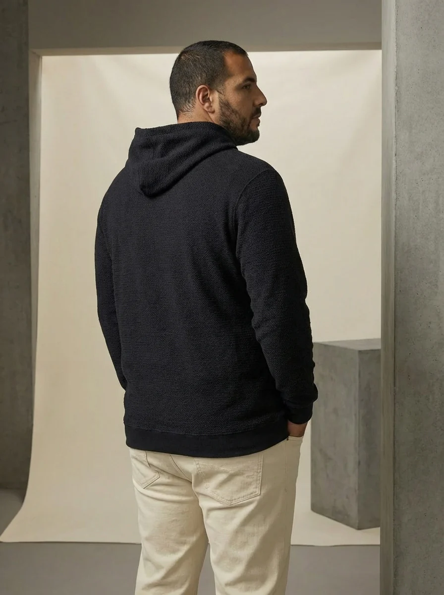 Premium Knitted Textured Hoodie - Image 4