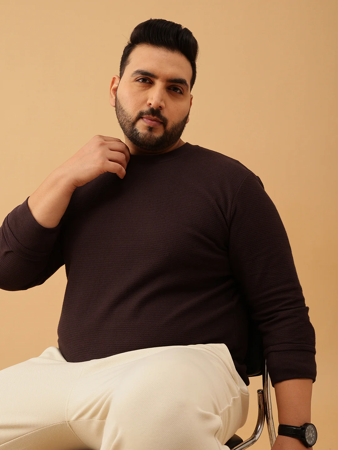 Premium Knitted Textured Sweatshirt - Image 13