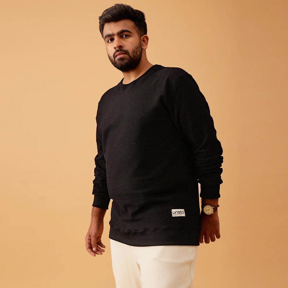 Premium Knitted Textured Sweatshirt - Image 4