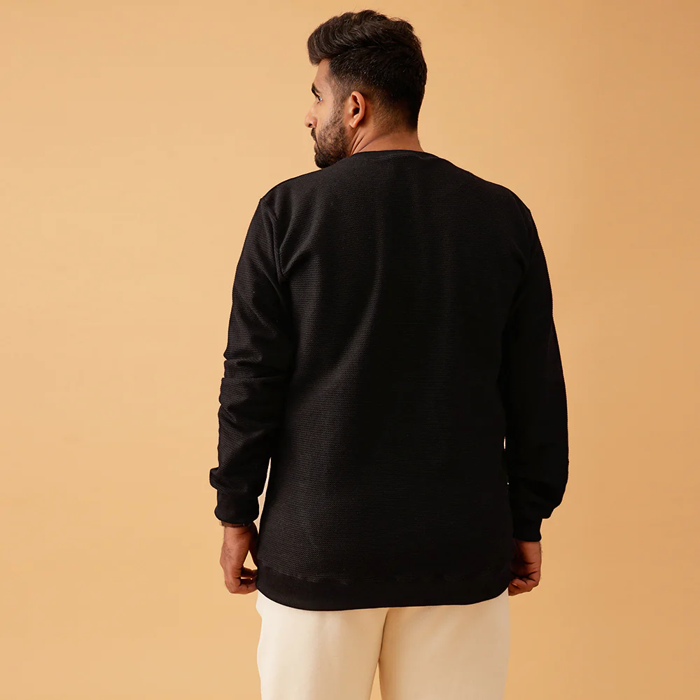 Premium Knitted Textured Sweatshirt - Image 4
