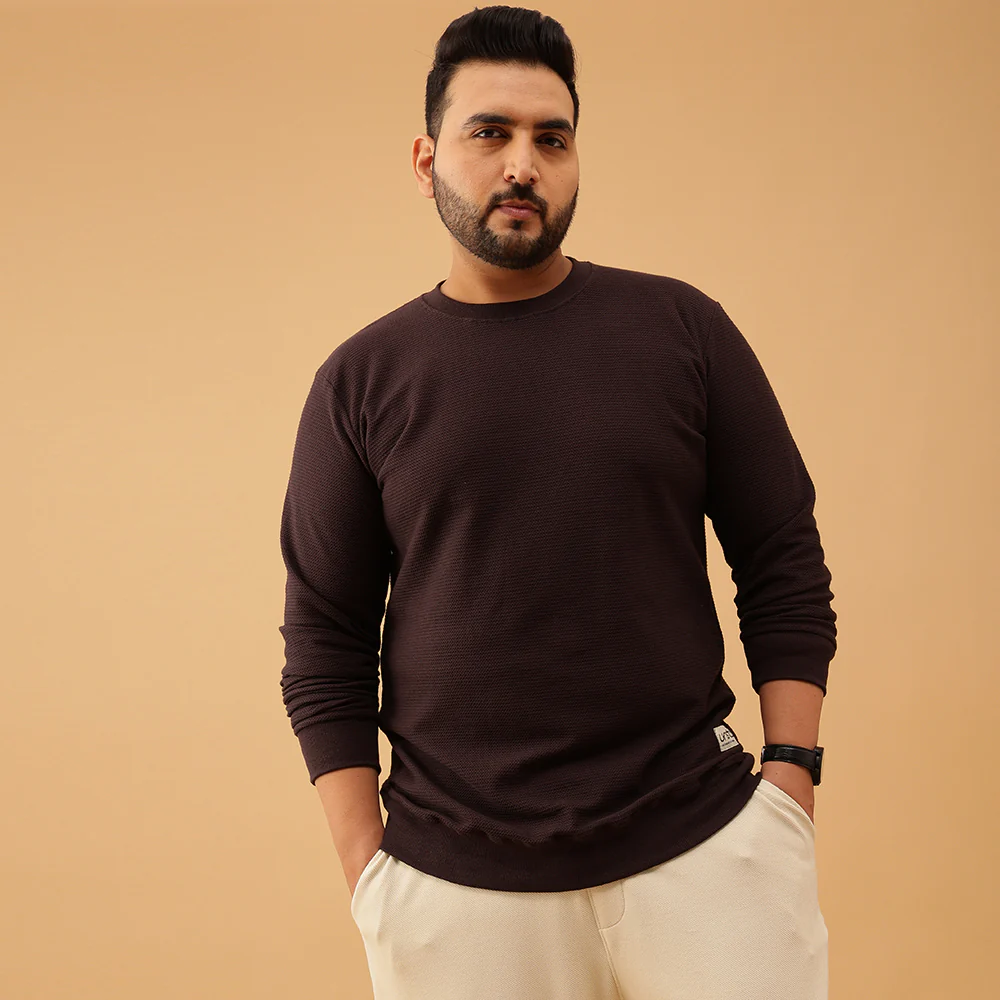 Premium Knitted Textured Sweatshirt - Image 8