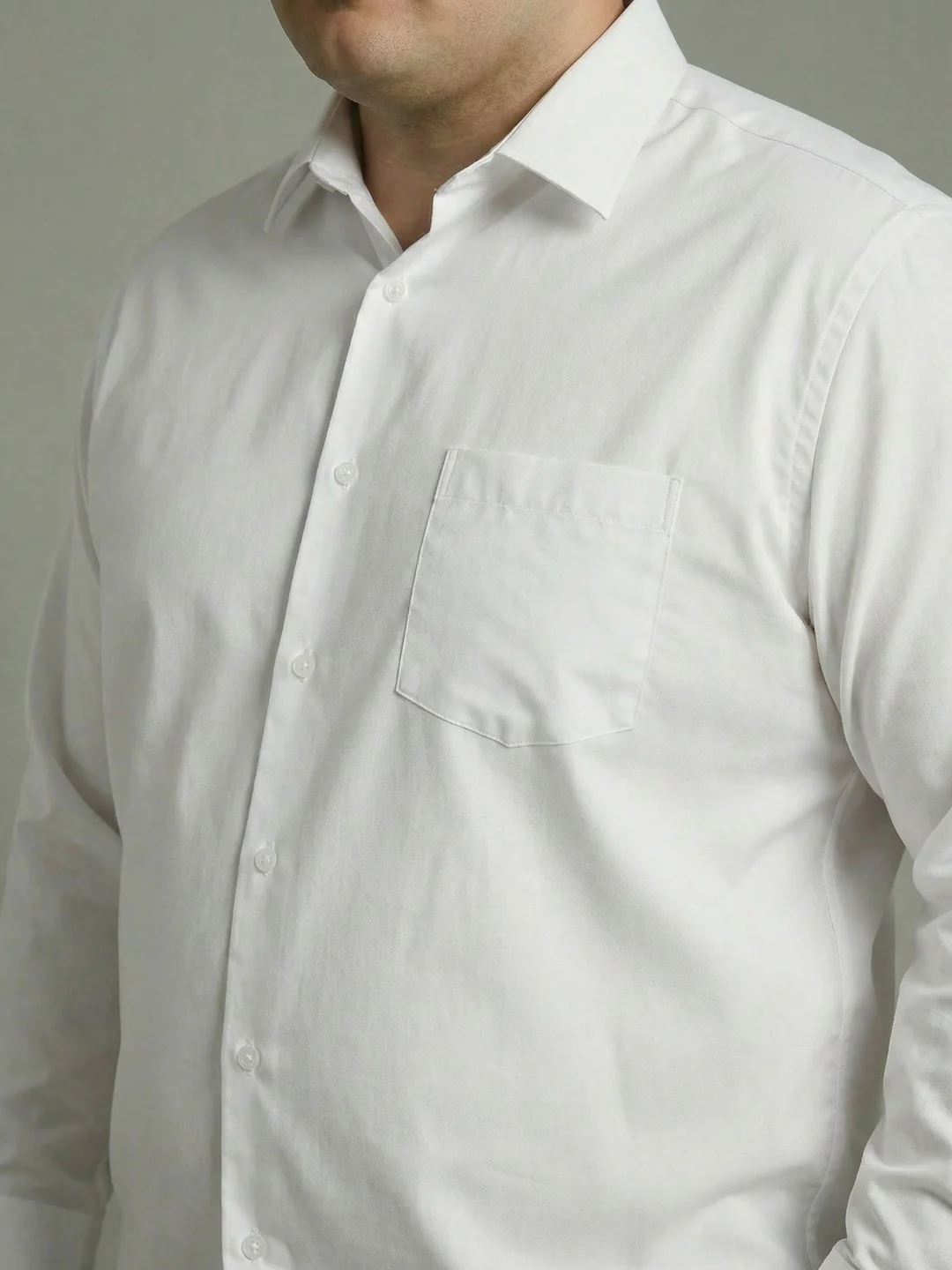 Premium Poplin Solid Plus Size Shirt - Image 13