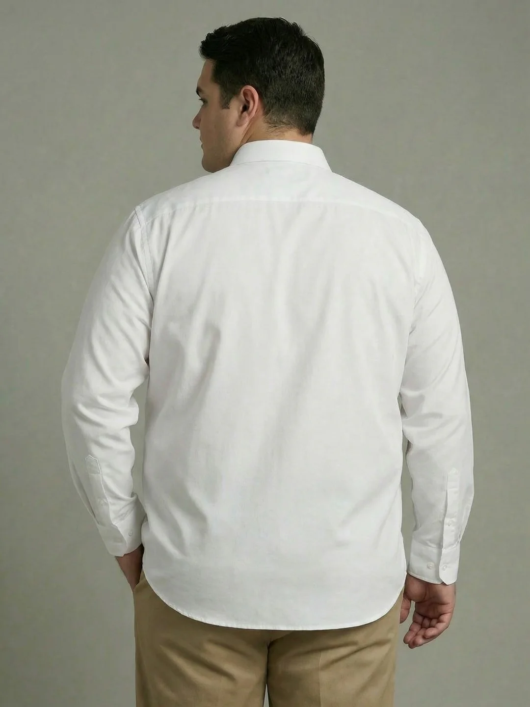 Premium Poplin Solid Plus Size Shirt - Image 15