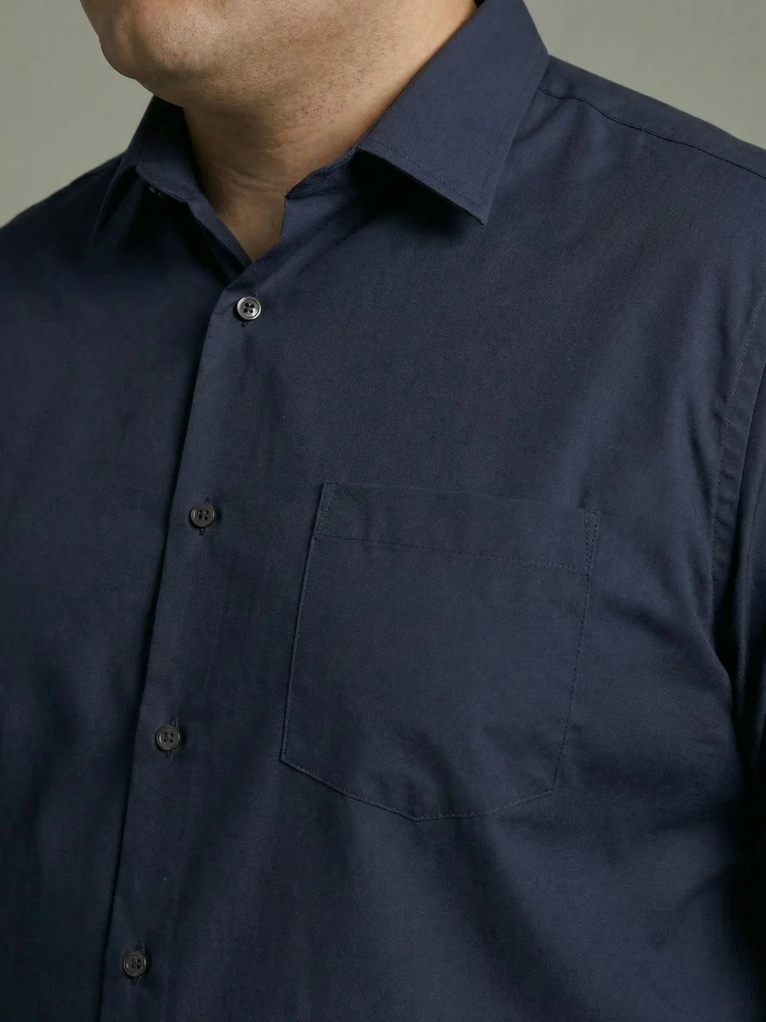 Premium Poplin Solid Plus Size Shirt - Image 8