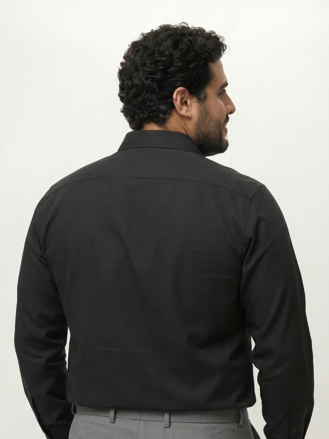 Premium Stretch Oxford Solid Plus Size Shirt - Image 20