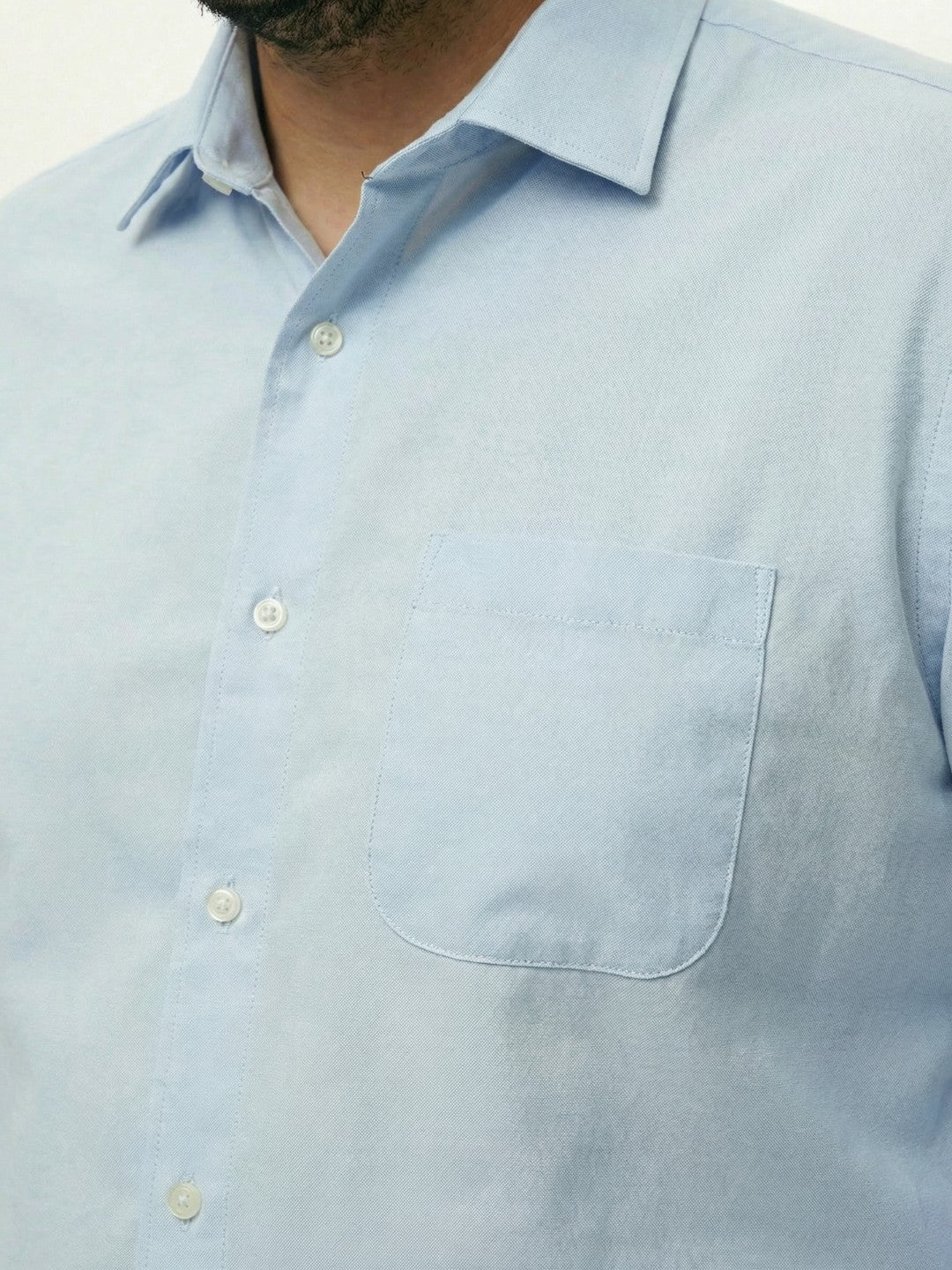 Premium Stretch Oxford Solid Plus Size Shirt - Image 3