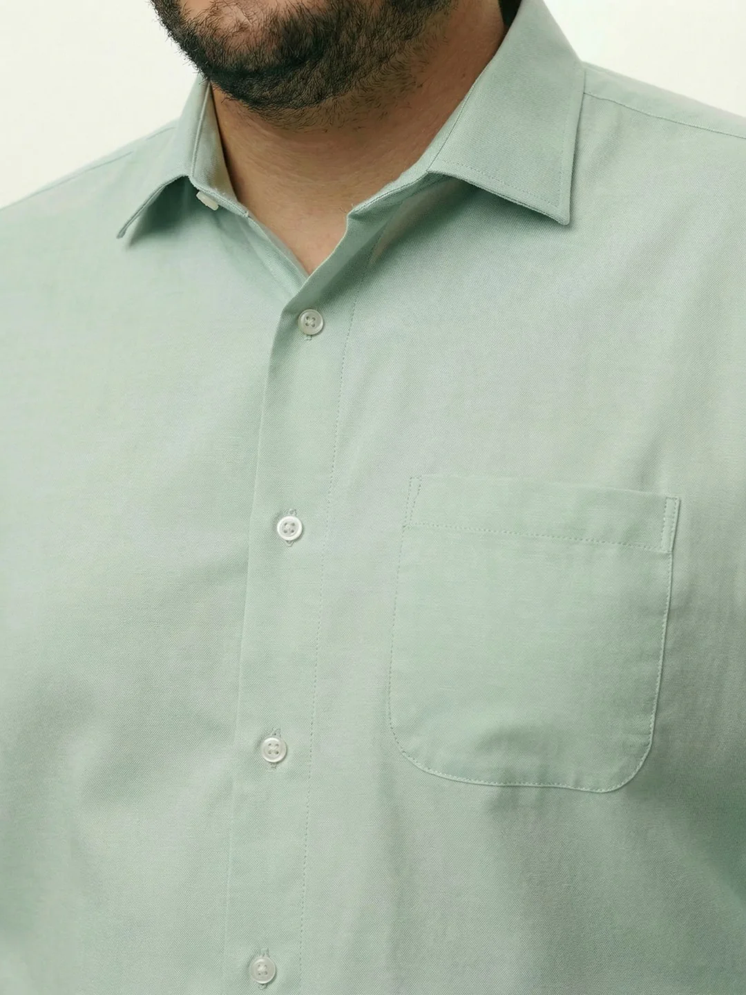 Premium Stretch Oxford Solid Plus Size Shirt - Image 13