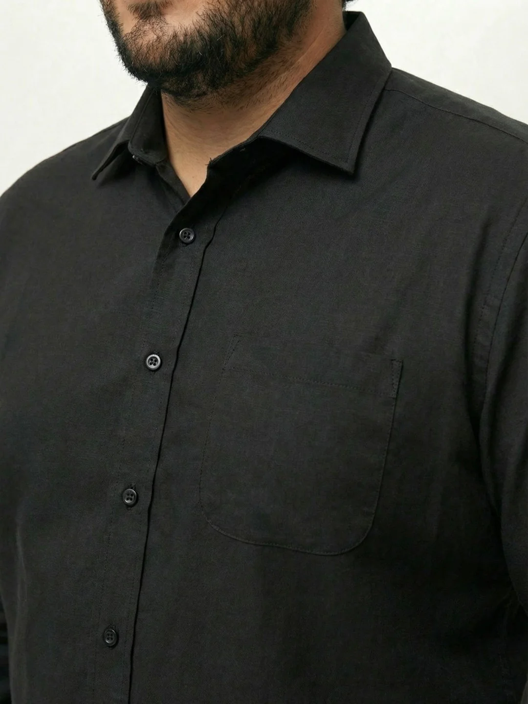 Premium Stretch Oxford Solid Plus Size Shirt - Image 18
