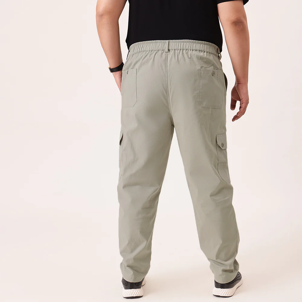 Ribstop Textured 6 Pocket Plus Size Cargo - Image 6