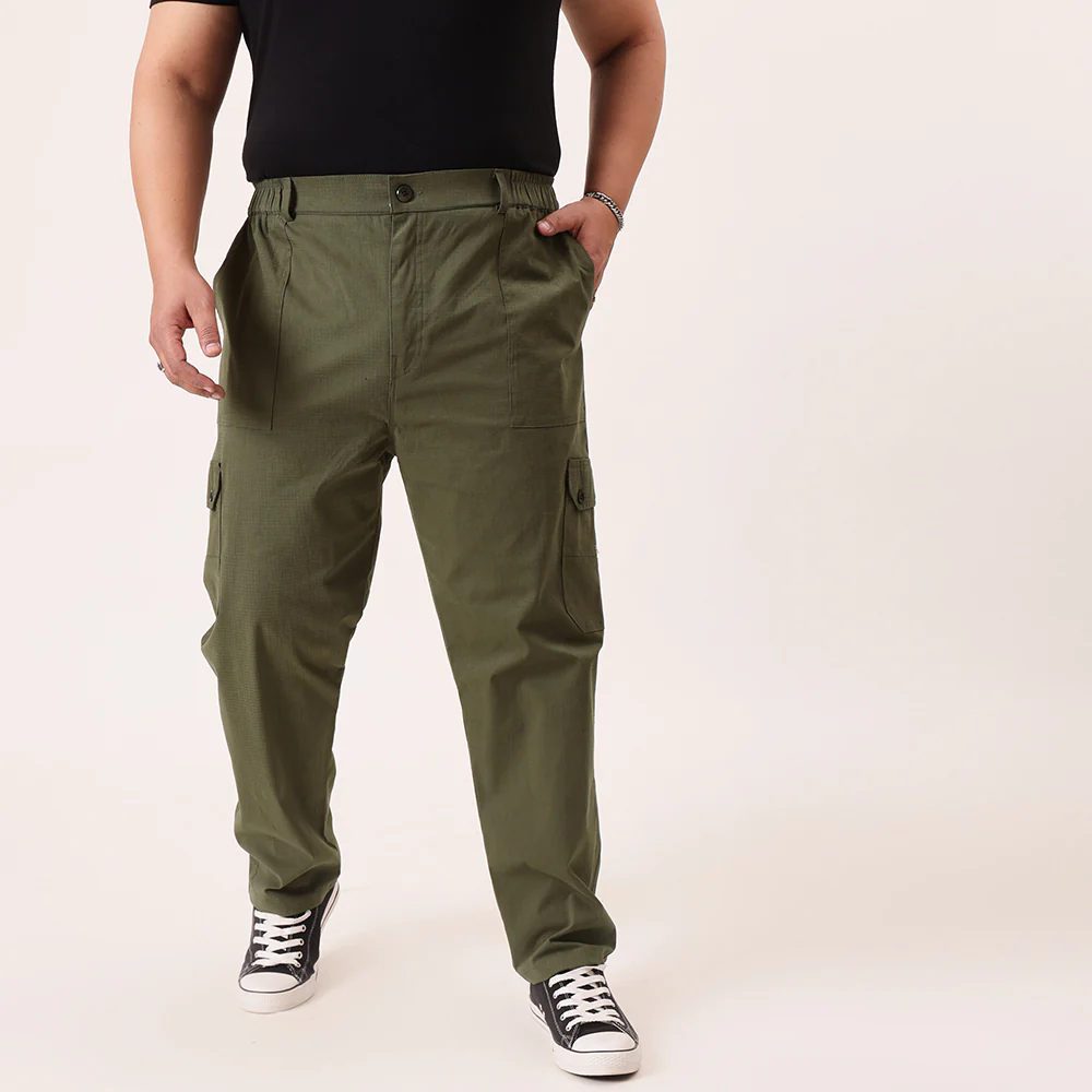 Ribstop Textured 6 Pocket Plus Size Cargo - Image 15