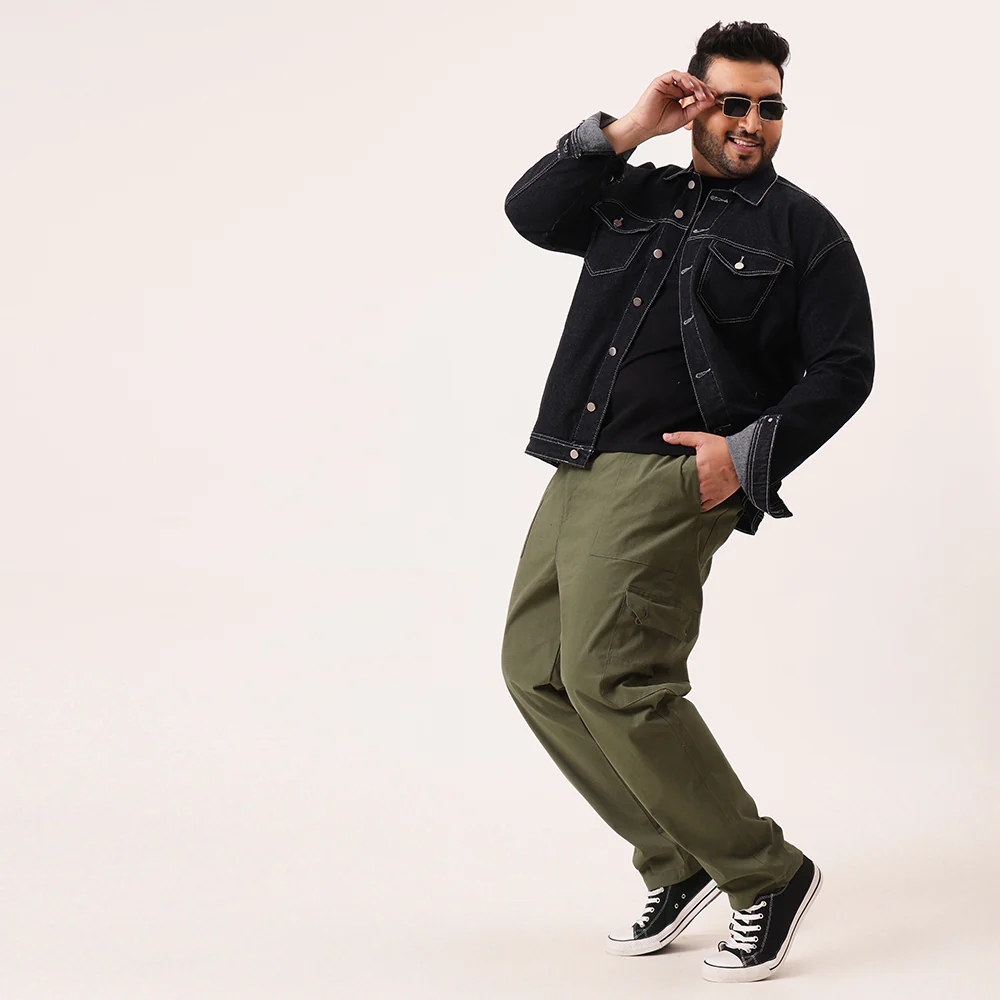 Ribstop Textured 6 Pocket Plus Size Cargo - Image 16
