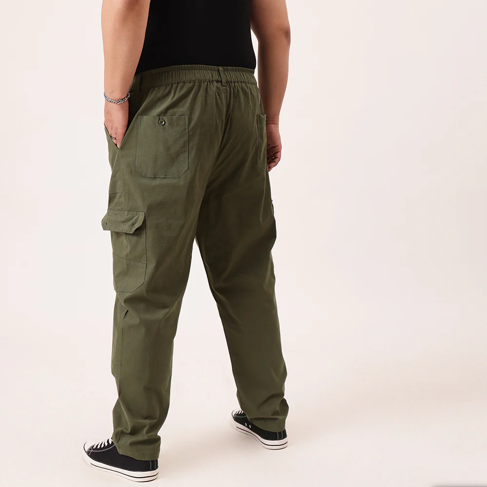 Ribstop Textured 6 Pocket Plus Size Cargo - Image 18