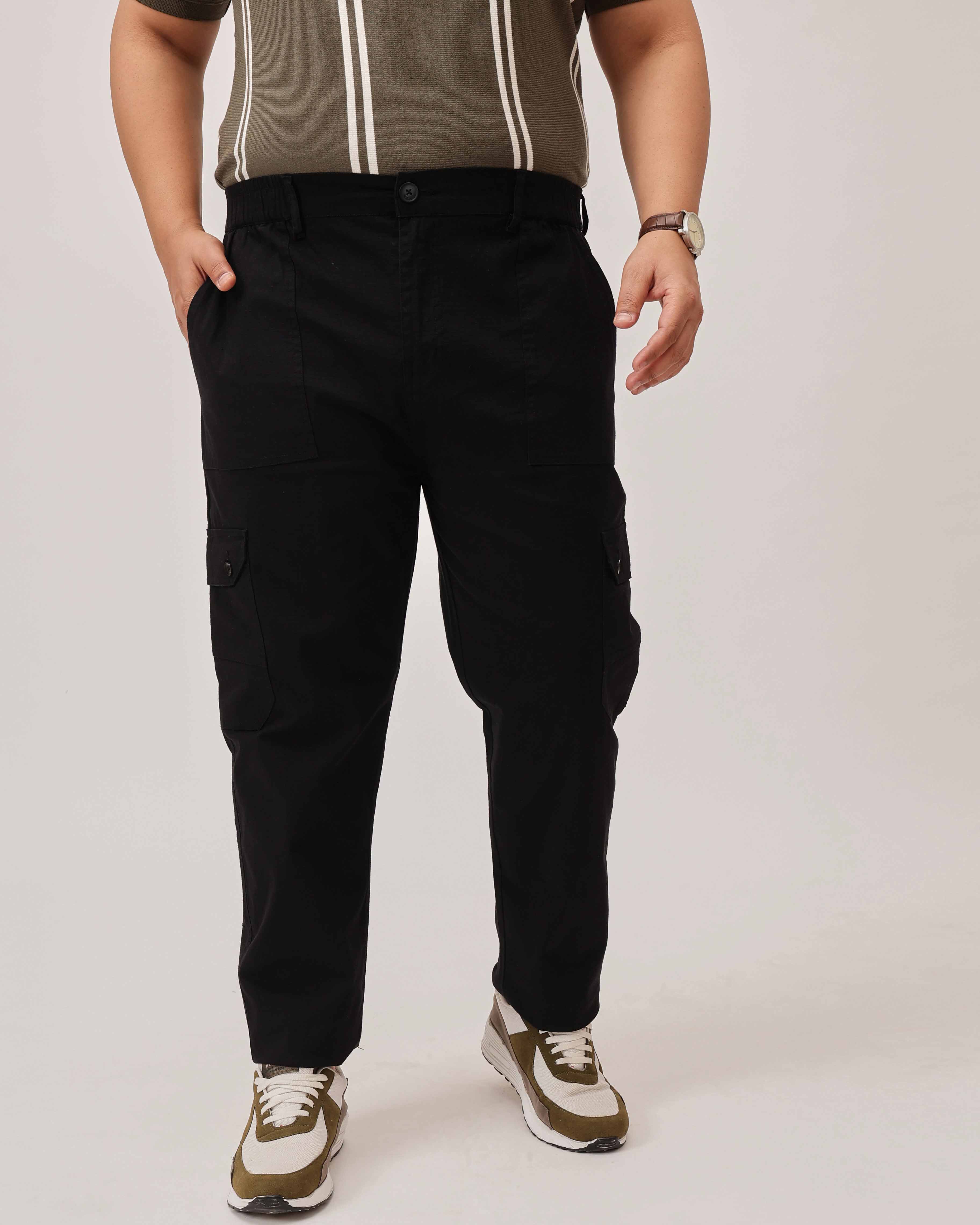 Ribstop Textured 6 Pocket Plus Size Cargo - Image 9