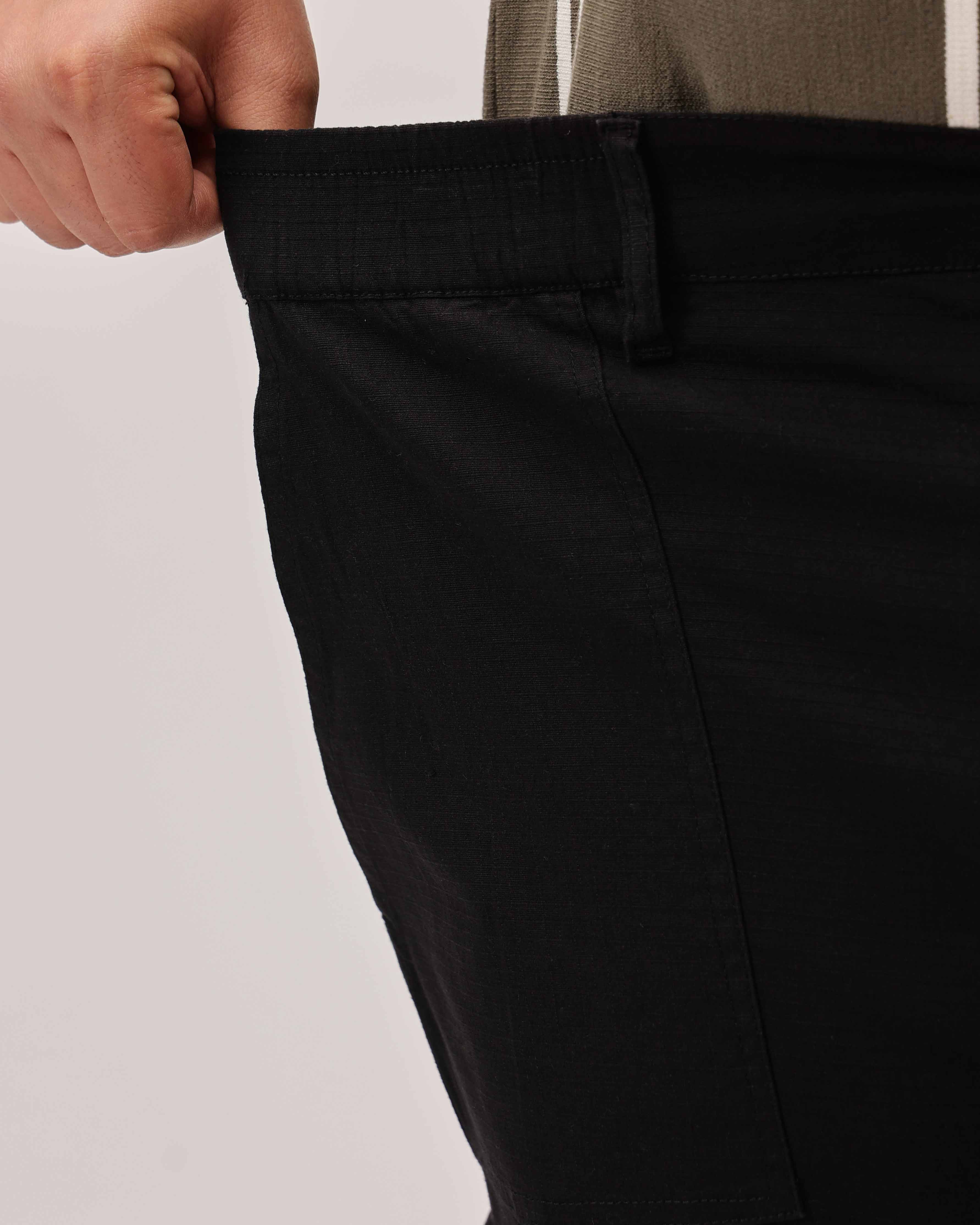 Ribstop Textured 6 Pocket Plus Size Cargo - Image 12