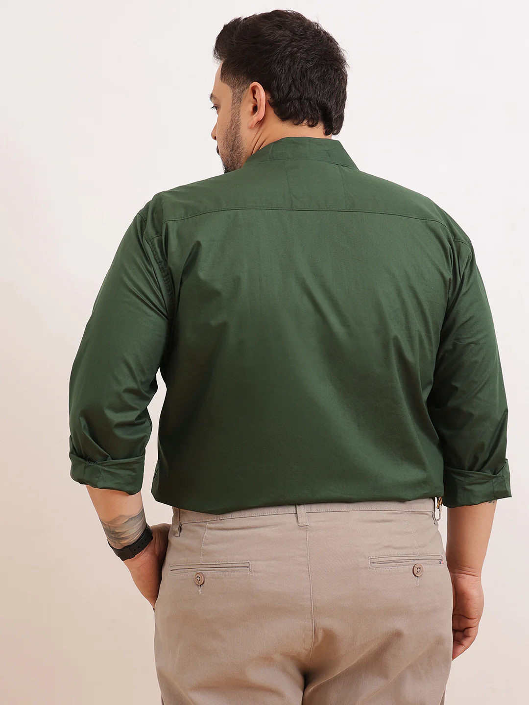 Satin Stretchable Premium Plus Size Shirt - Image 10